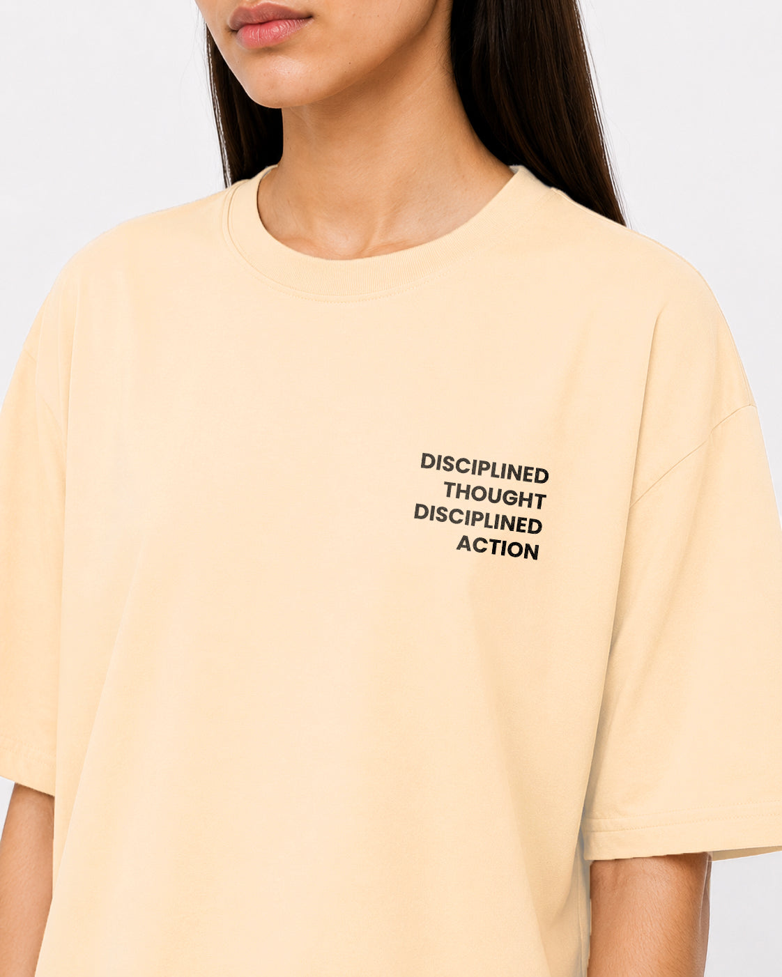Caution Swirl Print Oversized Tee | Women - Black